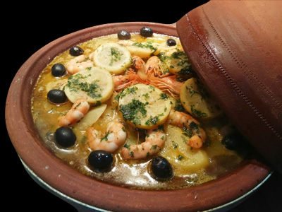 Tajín de Gambas estilo Marroquí